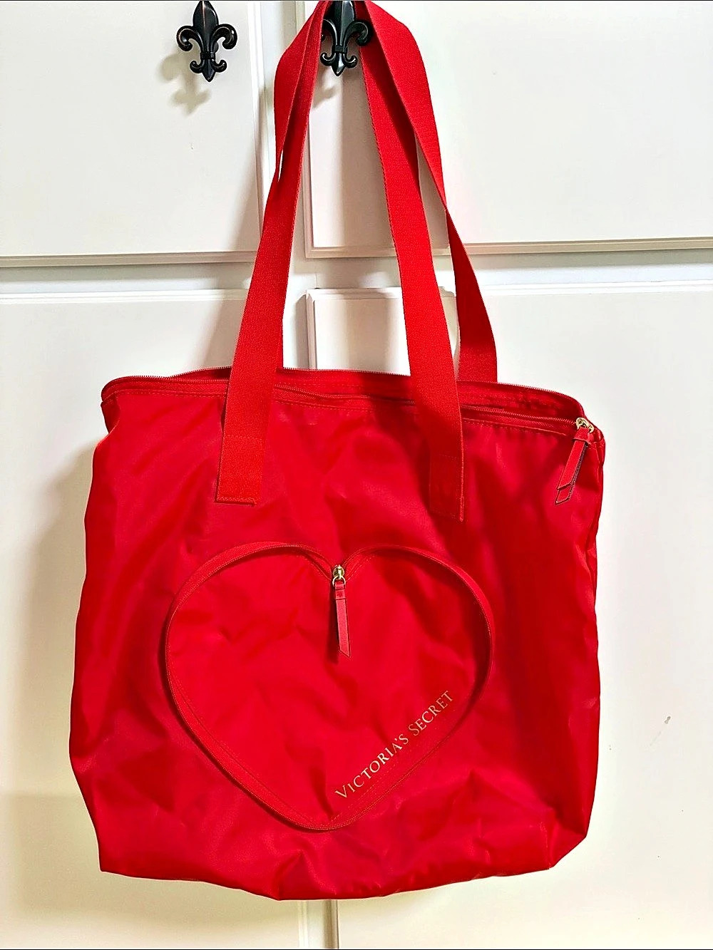 Victoria's Secret Valentine's Day Heart Packable Tote Red Bag